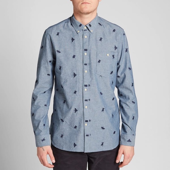 Barbour Other - Barbour Benjamin Shirt in Chambray Beetle Print